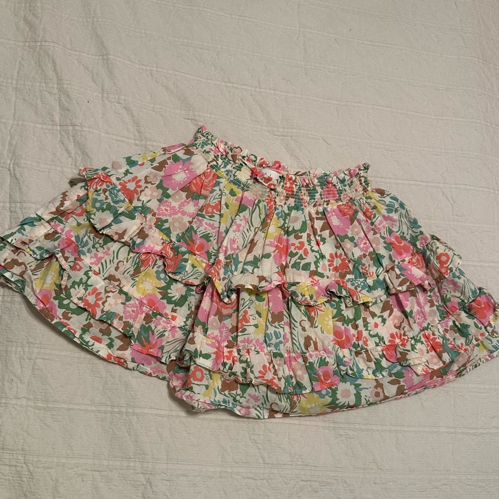 Mini Boden Floral Tiered Ruffle Skort